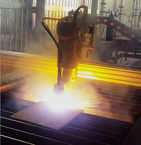 Plasma cutting of metal